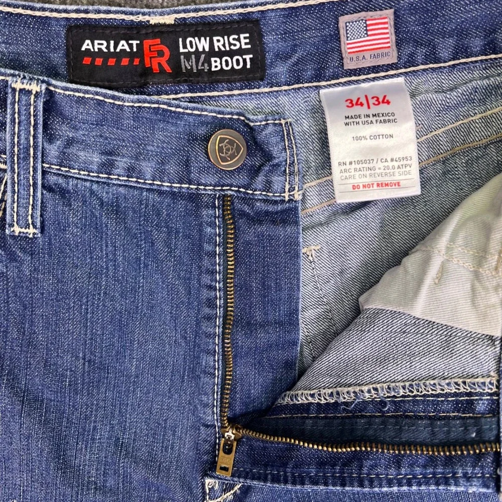 Ariat M4 Cut-Off Shorts Mens 35x9‎ Denim Low Rise Workwear Western Cowboy Rugged